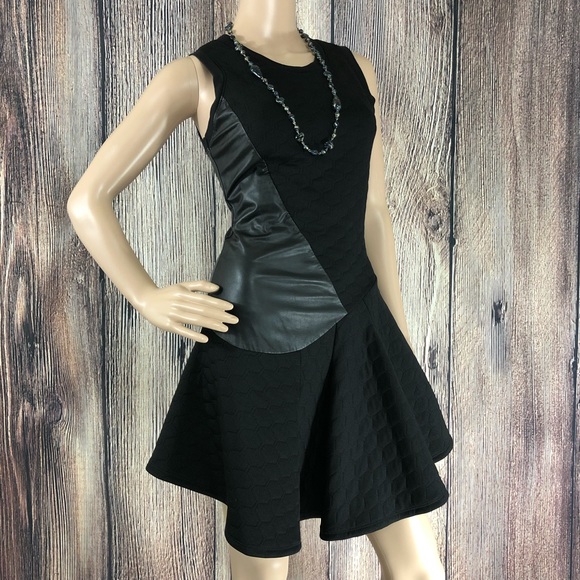 RACHEL Rachel Roy Dresses & Skirts - Rachel Roy Black Quilted Faux Leather Dress